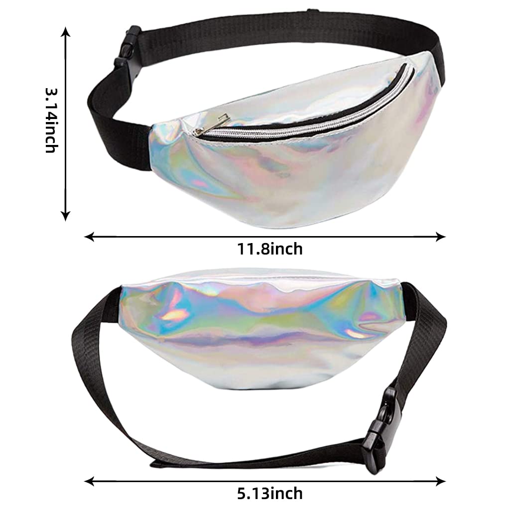 HASTHIP Waist Bag Ladies Outdoor Sports Lightweight Waist Bag for Running Silver HASTHIP Waist Bag Ladies Outdoor Sports Lightweight Waist Bag for Running Silver